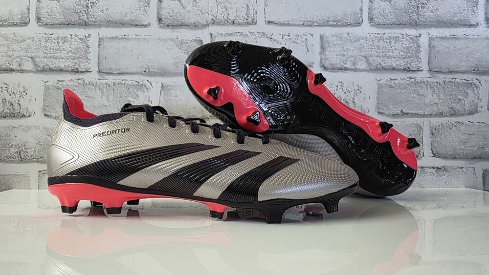 Adidas Predator League FG Men's Size 9.5 Platinum Metallic Soccer Cleats IF6349